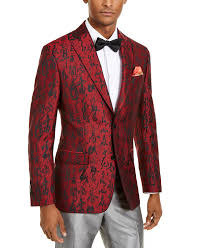 Tallia Orange Men S Slim Fit Red Black Abstract Evening Jacket 44reg Walmart Com