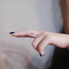 Taurus Zodiac Symbol Tattoo On The Finger Small Finger Tattoos Tiny Tattoos Small Tattoos