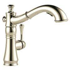 Maybe you would like to learn more about one of these? Delta Cassidy Single Handle Pull Out Sprayer Kitchen Faucet In Polished Nickel 4197 Pn Dst The Home Depot