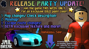 Jailbreak just removed season two in place of season three! Jailbreak Release Roblox Roblox Jail Release