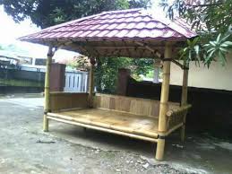 Terjual Gazebo Bambu Kayu Unik Artistik Kaskus