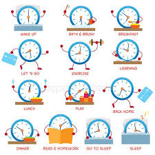 morning routine chart stock images royalty free routine