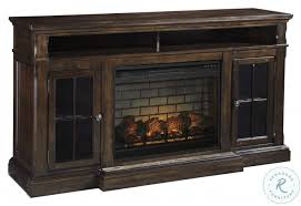 Enjoy free shipping & buy kitchen tables, dining room chairs, and much more! Roddinton Dark Brown 74 Tv Stand With Electric Fireplace From Ashley Coleman Furniture