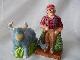 Black And White Checkered Salt And Pepper Shakers Paul Bunyan And Babe The Bull Salt And Pepper Shakers Vintage Collectible Fitz And Floyd Stuffed Peppers Salt Pepper Set Salt Pepper Shakers