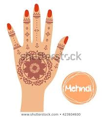 Henna Tattoo Mehndi In Hand Vector Illustration Henna Tatowierung