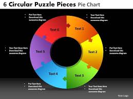 6 Circular Puzzle Pieces Pie Chart Powerpoint Slides And Ppt