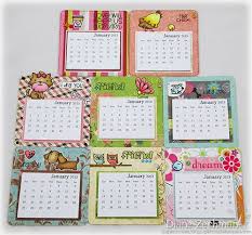Mini Magnetic Calendars Calendar Craft Mini Calendars Scrapbook Calendar