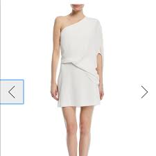 Pallas mock neck cocktail $395.00. Halston Heritage Dresses White Halston Heritage Oneshoulder Dress Poshmark