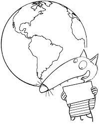 Les Eleves Suivront Loup Dans Ses Aventures Autour Du Monde Un Moyen D Explorer A Travers Un Pays Une Culture Ainsi Que Di Coloriage Loup Cahier De Vie Loup