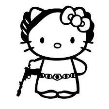 Hello Kitty Princess Leia Car Window Laptop Vinyl Decal Sticker 5 95 Via Etsy Papel Pintado De Hello Kitty Arte De Hello Kitty Hello Kitty Para Colorear