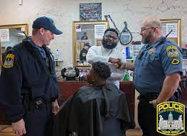25 popular haircuts for men guys, lets review your options for your next visit to the barber shop. Athens Clarke County Police Department On Twitter Bernard Anderson The Owner Of Jet Cuts And Styles Delivering Yet Another Sharp Haircut As Part Of The Cops And Barbers Program While Spo Troche And