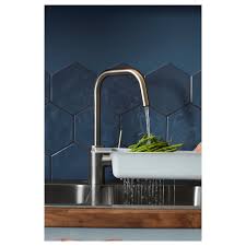 kitchen faucet, stainless steel color