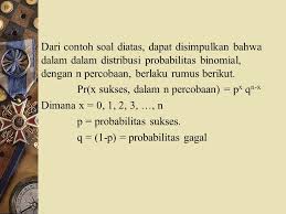 Tentukan peluang bahwa dari 6 bola yang diambil secara acak dengan cara ini, 3 diantaranya berwarna merah, 2 adalah putih, dan 1 biru. Distribusi Teoritis Probabilitas Ppt Download
