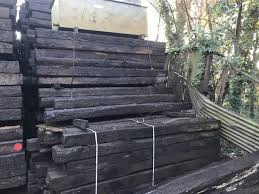 Reclaimed Rustic Railway Sleepers Creosote Treated Traditional Building Railway Sleepers Building Materials