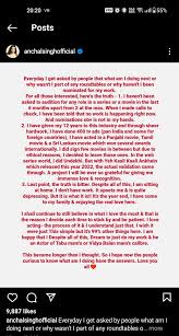 Anchal Singh (Purva in Yeh Kaali Kaali Ankhein) posted this about a month  back : rBollyBlindsNGossip