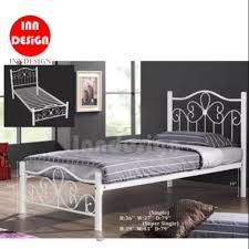 X 14 in h.) frame can be used without a box spring andframe can be used without a box spring and the steel frame construction offers excellent support for your mattress. Single Super Single Metal Bed Metal Bed Frame White Shopee Singapore