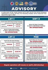 Interactive bts & mrt map, best route and price calculator. List Mrt Lrt Pnr Holy Week 2021 Schedule The Summit Express