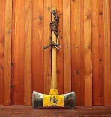 Vintage Collins Legitimus Double Bit High Topper S Axe With Rope And Snap Axe Hand Axe Axes And Hatchets