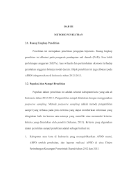 Ruang lingkup statistik dibagi menjadi dua menurut cara pengolahan datanya, yaitu statistik deskriptif dan statistik inferensial (induktif). Bab Iii Metode Penelitian 3 1 Ruang Lingkup Penelitian