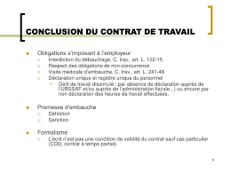 Préparer et réussir un entretien d'embauche ne s'improvise pas. Ppt 2 La Conclusion Du Contrat De Travail Powerpoint Presentation Free Download Id 3999340