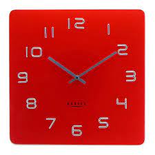 Uline stocks a huge selection of warehouse wall clocks and analog clocks. Buy Baxter Square Glass Wall Clock Red 35cm Online Oh Clocks