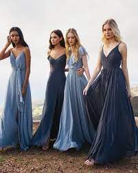 Dusty Blue And Navy Bridesmaids Dresses Mismatched Bridesmaid Dresses Blue Summer Bridesmaid Dresses Dusty Blue Bridesmaid Dresses