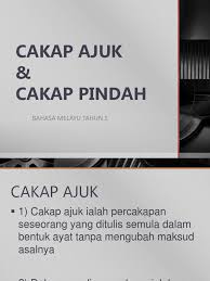 Cakap Ajuk Cakap Pindah Bahasa Melayu Tahun 5