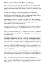 You got a salesman and everything. What You Should Remember When Car Shopping