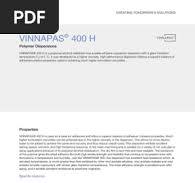 VINNAPAS 400 H en 2024.06.16 | PDF | Adhesive | Polyvinyl ...