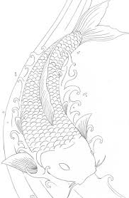 Hand out the paper and have the students cut out the shape of the fish from a template that you already made. Koi Fish Colouring Pages Cakepins Com Koi Fish Drawing Koi Fish Colors Fish Drawings