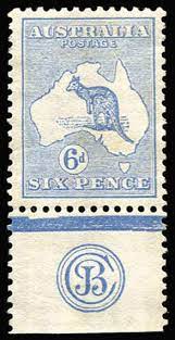 6d Ultramarine Plate 2 Jbc Monogram Single Bw 17 2 Zc Mlh Cat 4 500 Mad On Collections Browse And Find Over 10 000 Categor Stamp Kangaroo King George