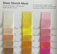 Sheer Stretch Mesh Wholesale Card (A)