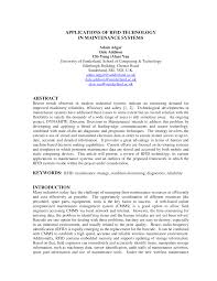 APPLICATIONS OF RFID TECHNOLOGY IN MAINTENANCE SYSTEMS ABSTRACT INTRODUCTION