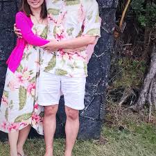 Making play doh pink rose flower dress for belle princesslink video: Hawaiian Couple Dress And Shirt Women S Fashion Clothes Dresses On Carousell