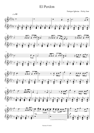Use shift and the arrow up and down keys to change the volume. El Perdon Enrique Iglesias E Nicky Jam Sheet Music For Piano Solo Musescore Com
