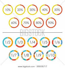 Circle Chart Set Vector Photo Free Trial Bigstock