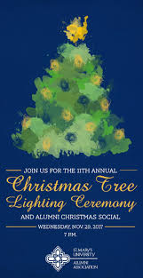 Stmu S Christmas Tree Lighting Ceremony And Alumni Christmas Social Nov 29 7 P M Catholic University Christmas Tree Lighting Liberal Arts