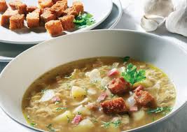 Moravska Cesnekova Polevka Tschechische Knoblauchsuppe