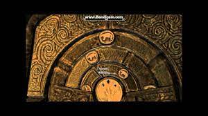When you reach the door with the hole in it for the odd key and the three spinning wheels go into your inventory and examine the golden claw you got from arvel for the combination. Bleakfalls Sanctum Golden Claw Door Puzzle Youtube