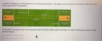 Find deals on products in toys & games on amazon. A Student Is Setting Up A Cornhole Game For An Chegg Com