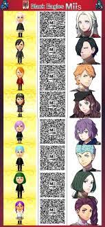 Fire Emblem Three Houses Mii Qr Codes Black Eagles Fire Emblem Emblems Code Black