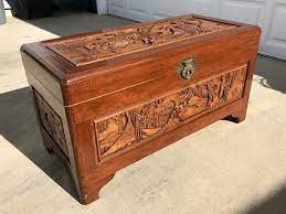 Antique 19th century chinese trunk blanket chest camphor wood high relief carvings *shipping is not included. Chinese Carved Camphor Wood Chest 36x19x17 Asian Wood Blanket Chest Antique Hand Carved Camphor Wood Trunk Exceptional Quality Wood Blanket Chest Wood Trunk Wood Chest