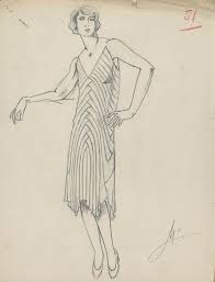 Creation Madeleine Vionnet Maison De Couture 1925 Vers Muguette Buhler Dessinateur 1925 Vers Illustration De Mode Dessin De Mode Maison De Couture