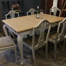 Painting the pipe gives the table a modern industrial look. Vintage Parquetry Topped Extending Dining Table With Carved Legs 6 Chairs