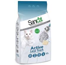 Sanicat Aktive Active Patilere Yapismayan Kalin Taneli Kedi Kumu 10 Lt Kedi Kumlari Sanicat
