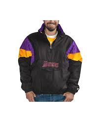 Free shipping and free returns on eligible items. Starter Synthetic Los Angeles Lakers Breakaway Pullover Jacket In Black For Men Lyst