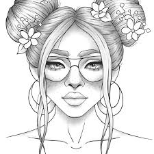 New free coloring pages stay creative at home with our latest. Printable Coloring Page Girl Portrait And Clothes Colouring Etsy People Coloring Pages Outline Drawings Coloring Pages For Girls