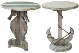 Coastal Nautical Accent Side End Tables Coastal Beach Decor Beach Furniture End Tables