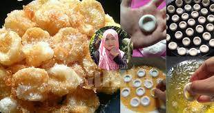 Bahan b 250 gram gula di masak dengan 2 cawan air. Tepung Bunga Kuih Orang Ganu Paling Simple Hanya Guna 4 Bahan Mingguan Wanita