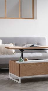 Table basse scandinave blanche l120 cm ekka 13874. Table Basse Design Relevable Bois Et Blanc Avec Rangement Urban Miliboo Table Basse Design Chambre Design Table Basse